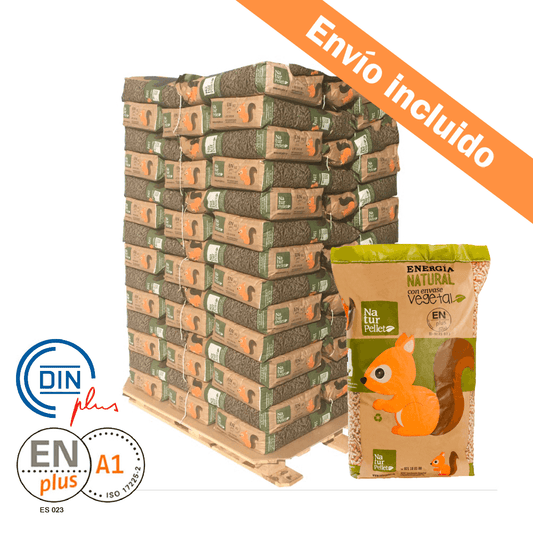 Palet Naturpellet 70 sacos ENplus A1 y DINplus